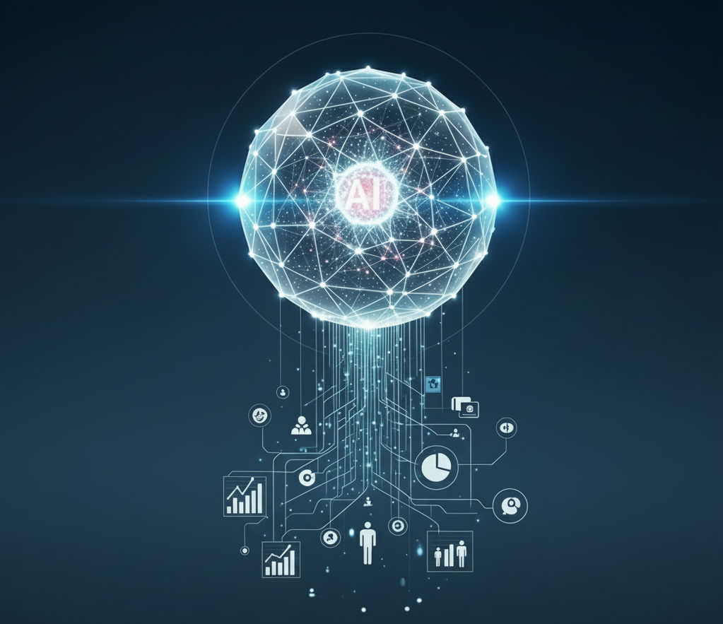 Ilustración de agentes de IA